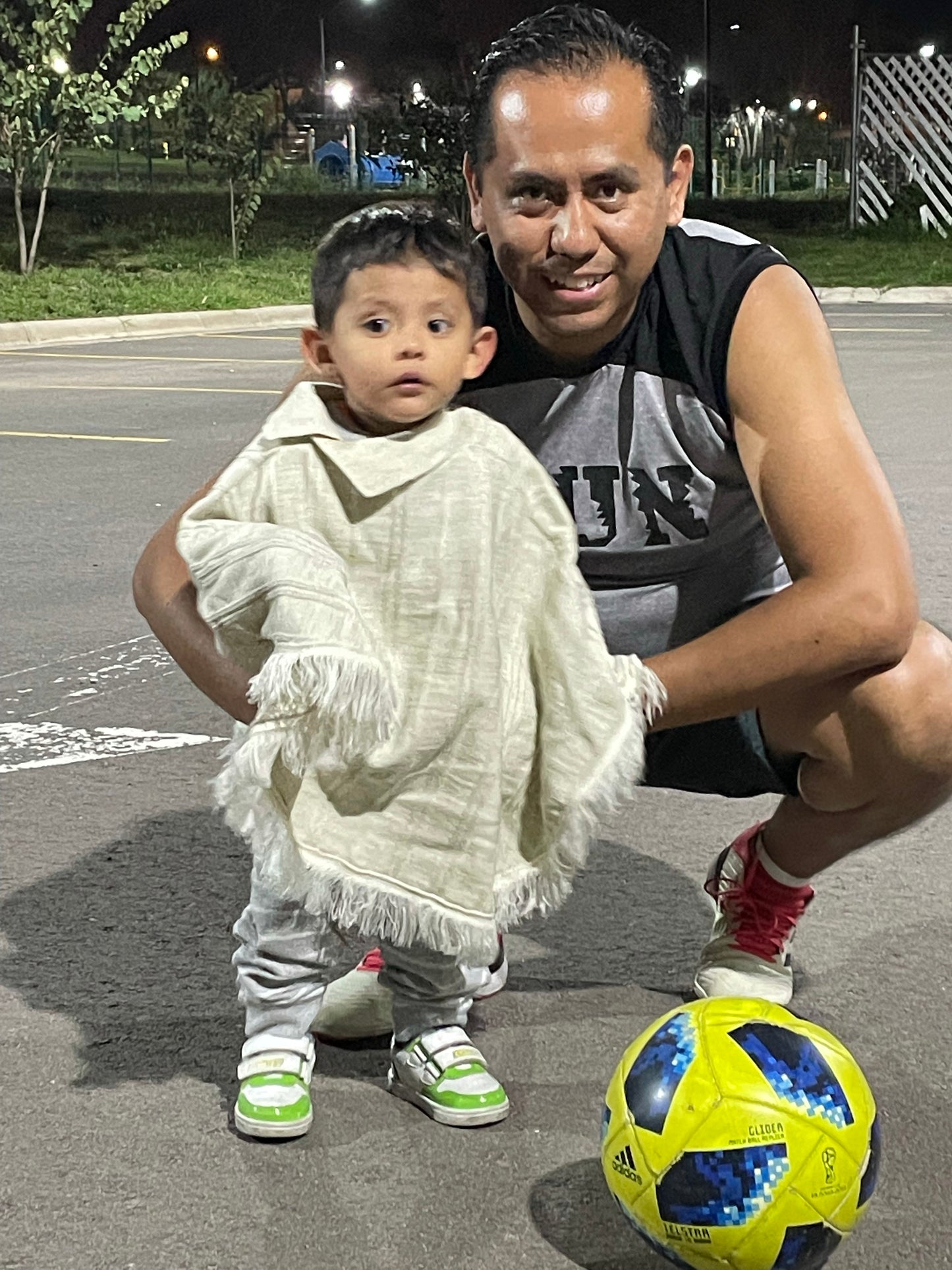 Palmeras y flamingos