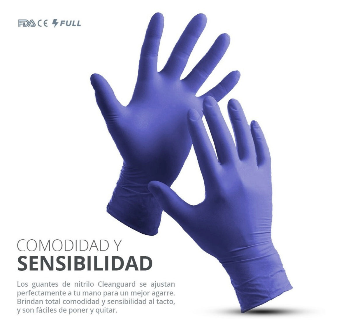 Par guantes nitrilo violeta