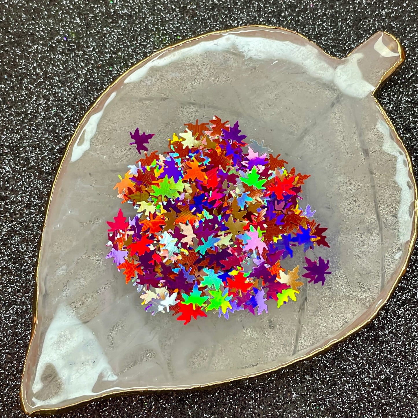 Hoja maple morada/rosa