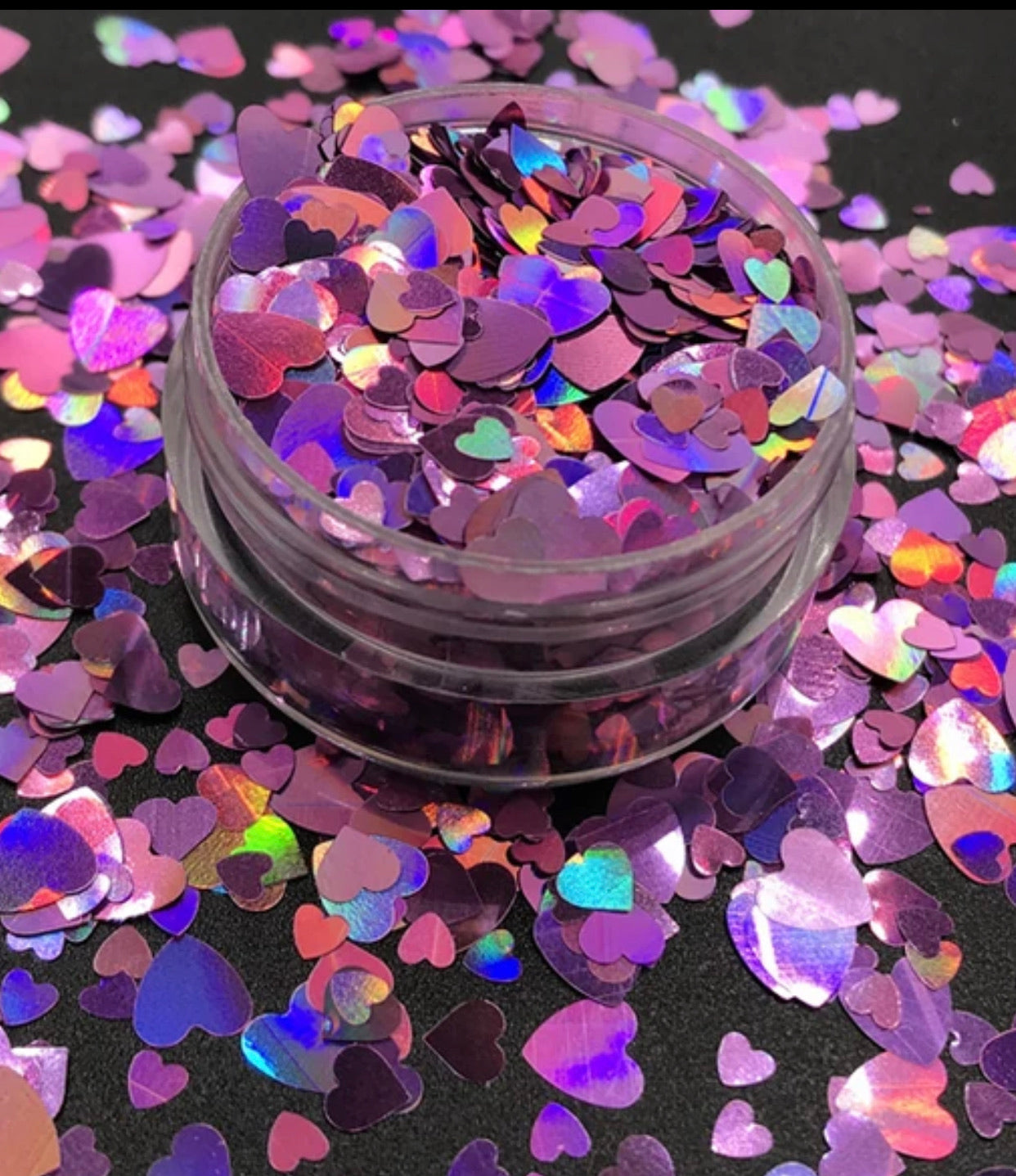 Corazón rosa tornasol