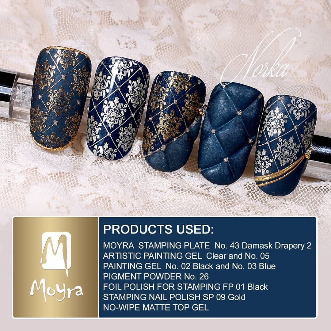 Damask Drapery 2 - Stamp your nails