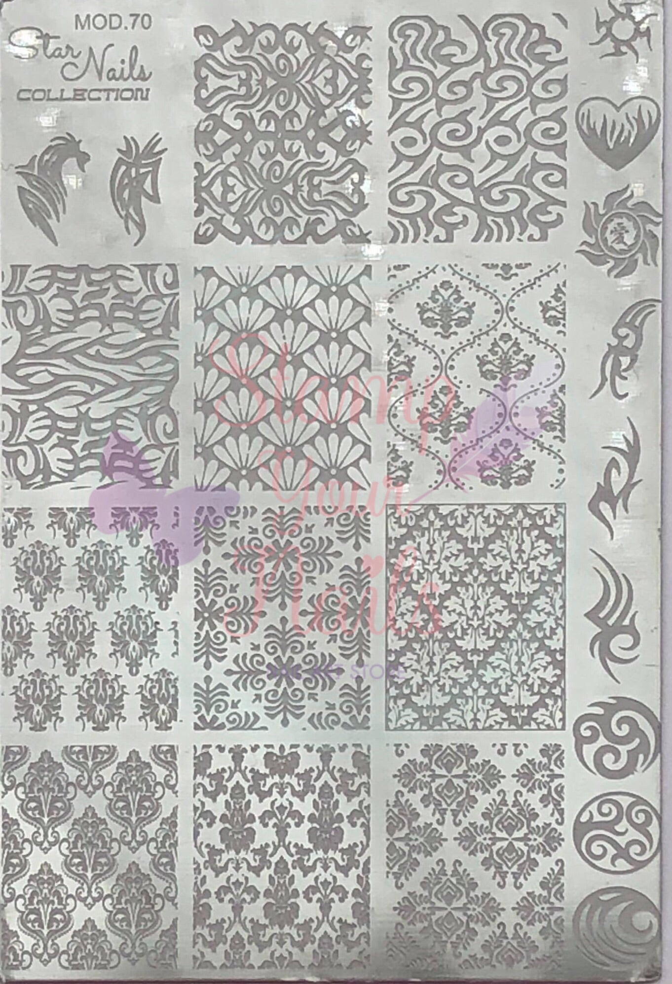 Damask 1 - Stamp your nails