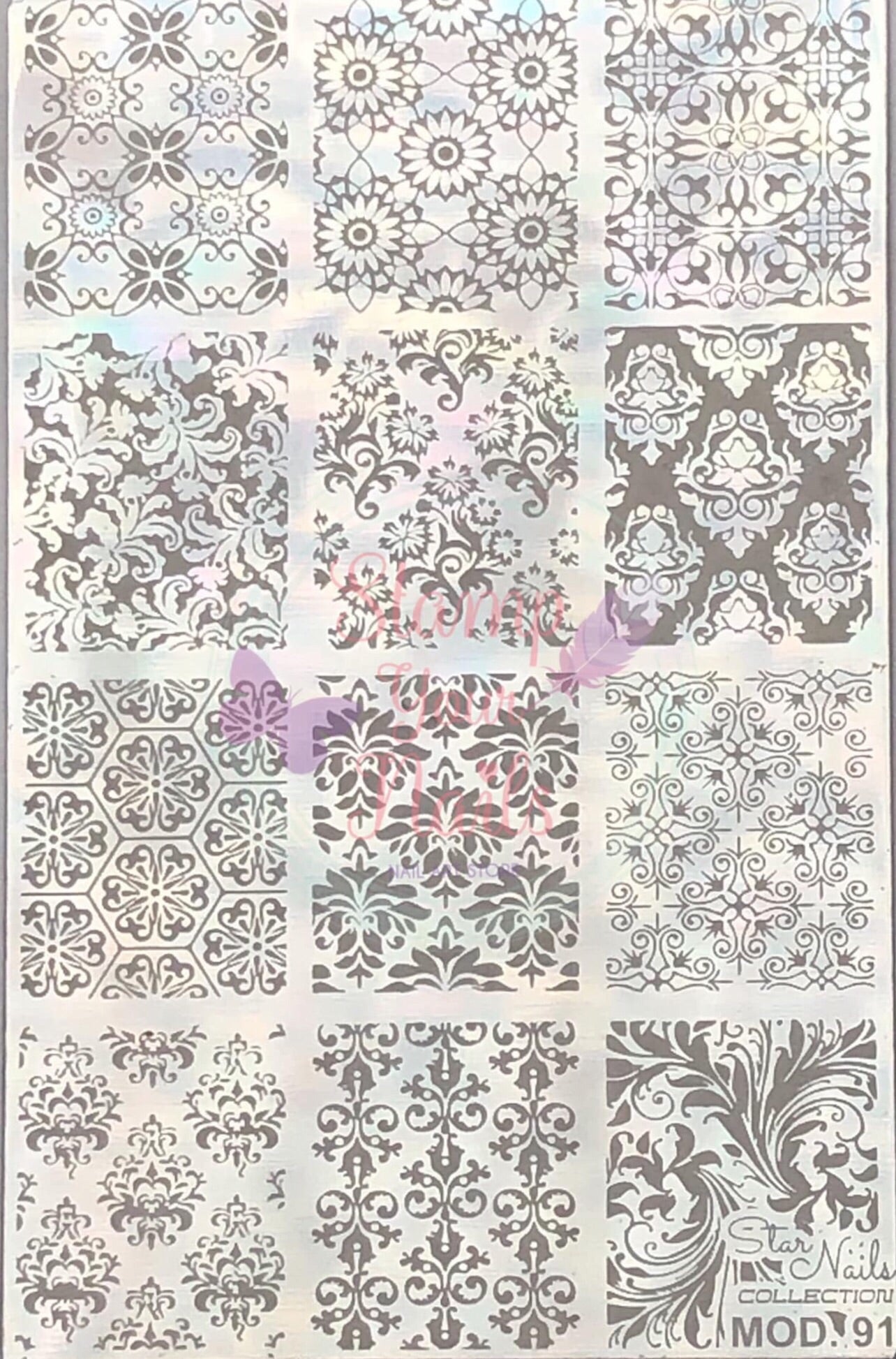 Damask 2 - Stamp your nails