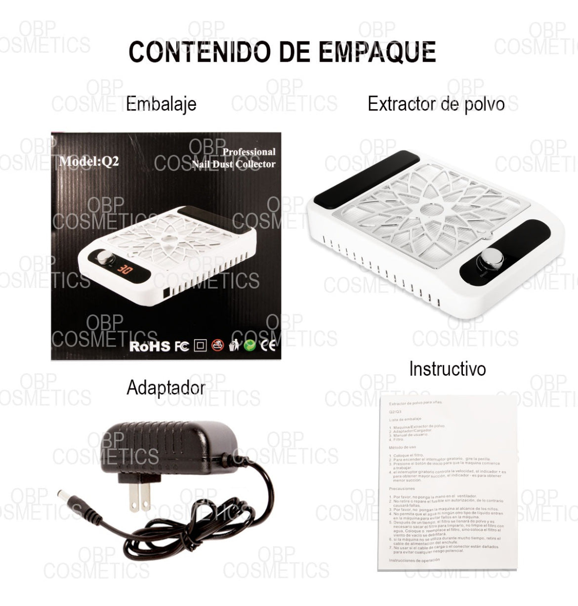 Extractor de polvo uñas