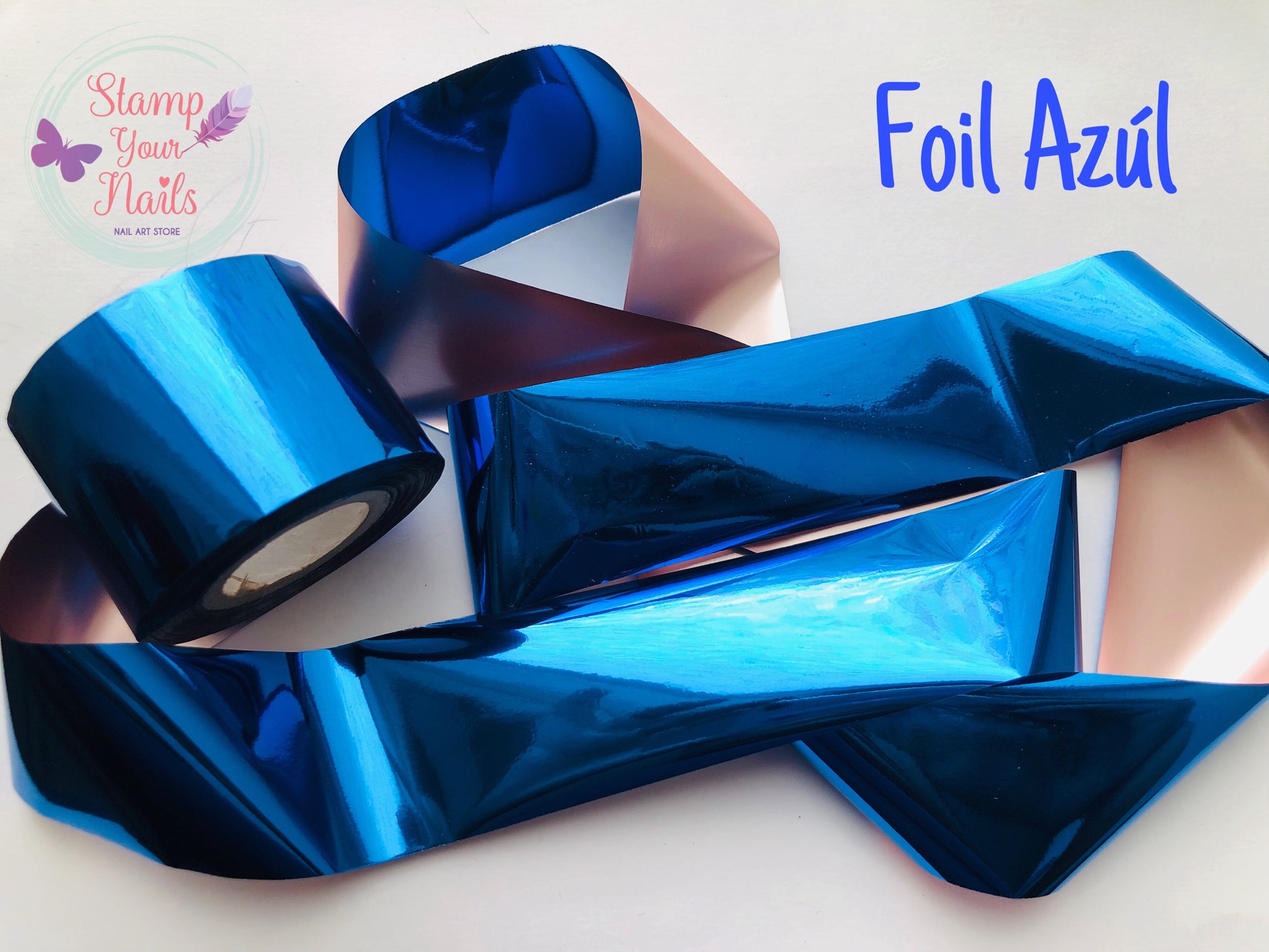Foil Azúl - Stamp your nails