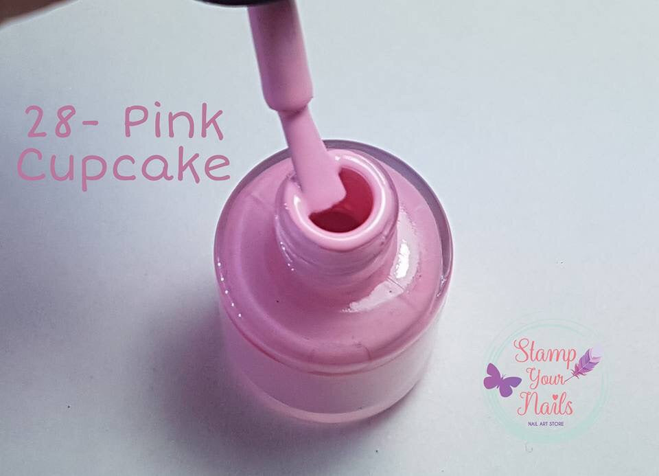 28 pink cupcake - Stamp your nails