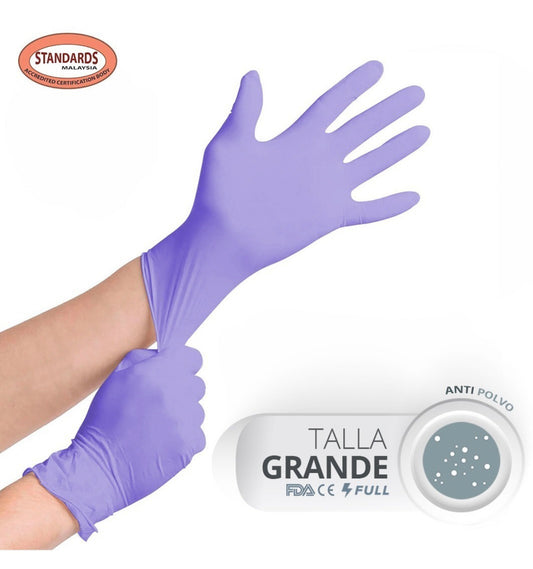 Par guantes nitrilo violeta