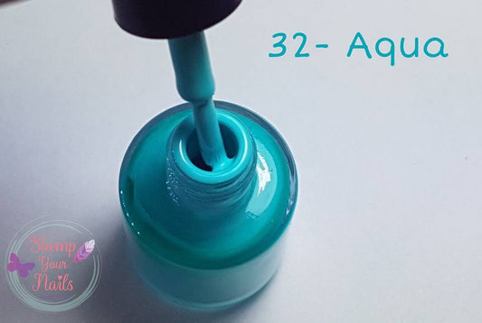 32 Aqua - Stamp your nails