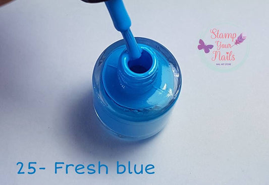25 Fresh Blue - Stamp your nails