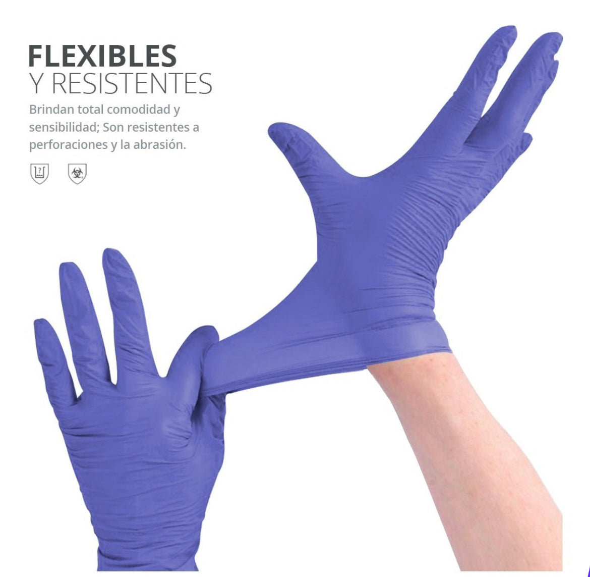 Par guantes nitrilo violeta