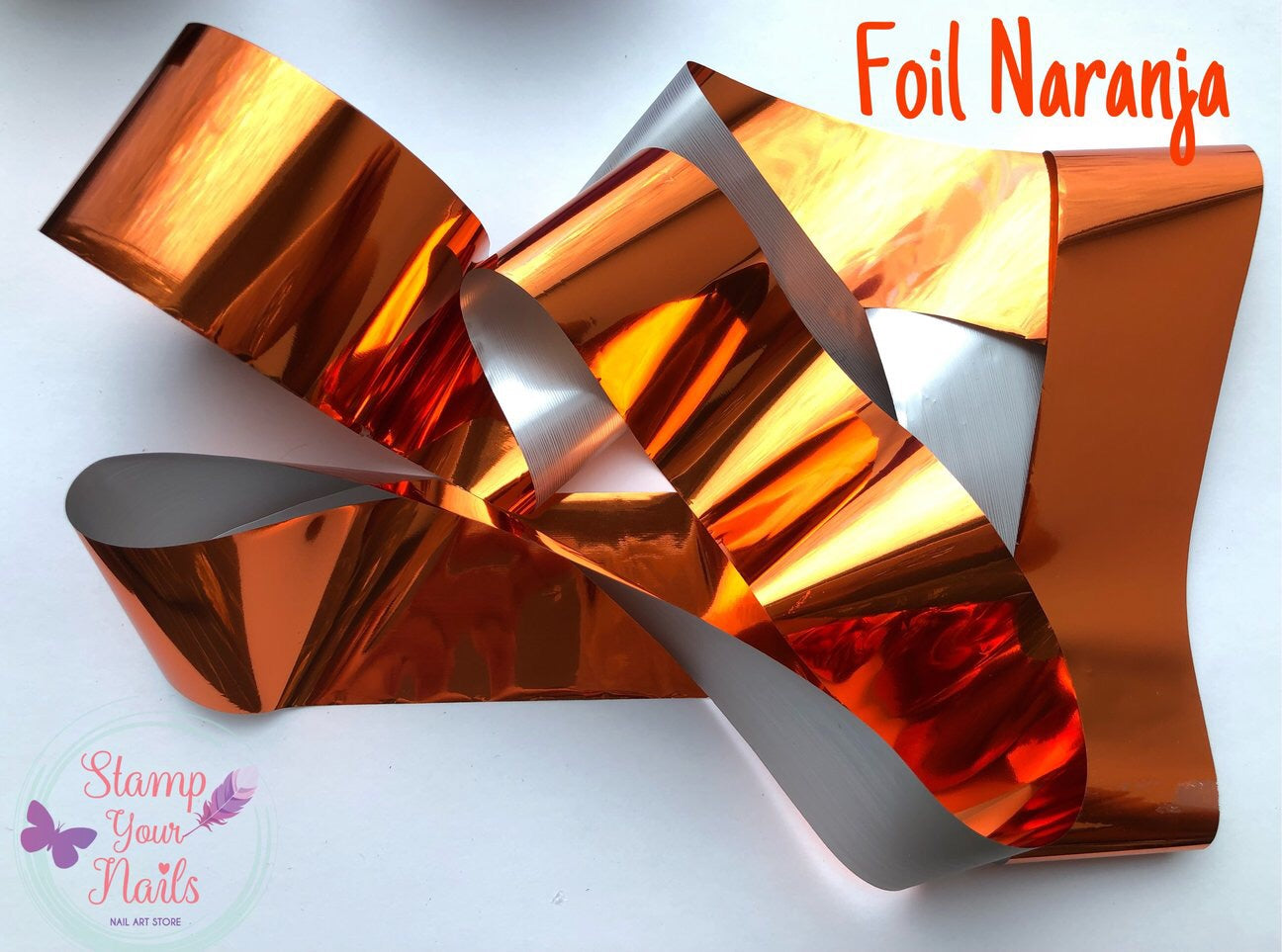 Foil naranja - Stamp your nails