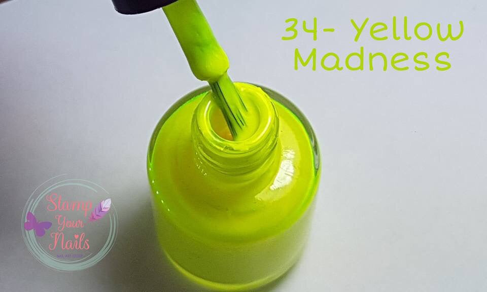 34 Yellow Madness - Stamp your nails